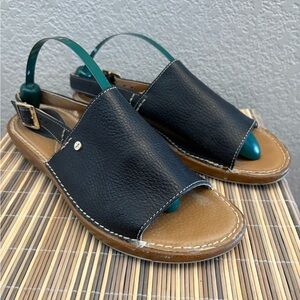 Zoe Black Leather Sandals Comfort Women's SZ 8.5